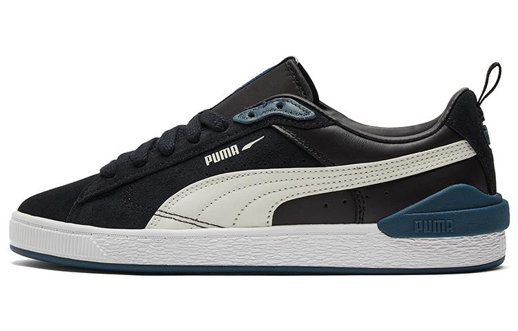 PUMA Unisex Suede Bloc Sneakers Black 384187-01 35.5
