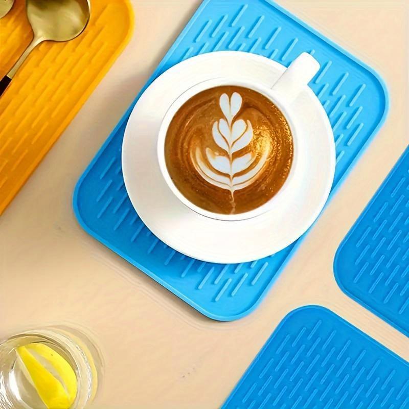 Pot mats, placemats, silicone placemats, coasters, creative coffee mats, countertop table heat-resistant mats, plate mats, insulated pot mats