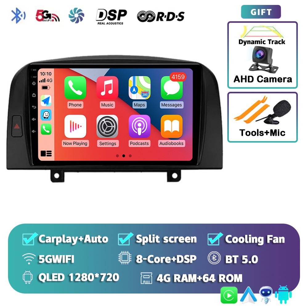 Android 14 Carplay WIFI+4G For Hyundai SONATA NF 2004 2005 2006 2007 2008 Car Radio Multimedia Player Stereo GPS 2DIN Head Unit