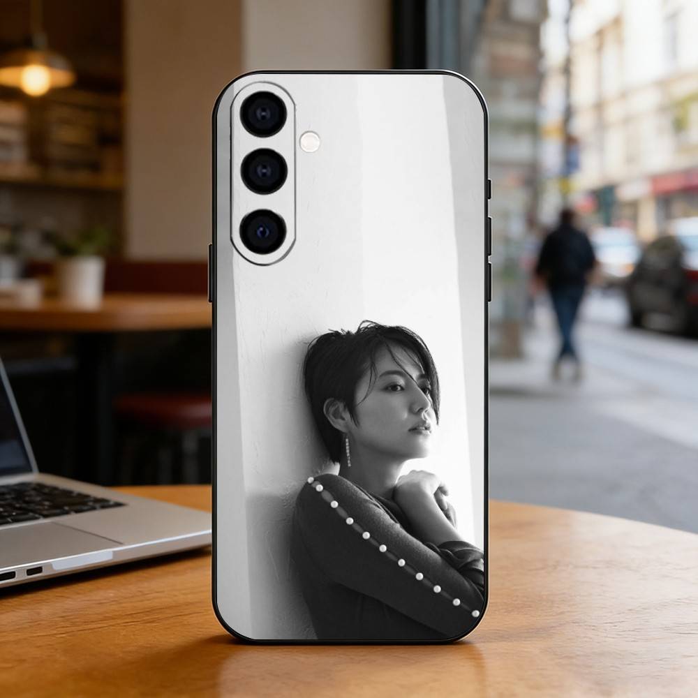 Japanese actress M-Masami Nagasawa Phone Case Black Silicone Soft For Samsung Galaxy A73,A72,A71,A70,A53,A52,A51