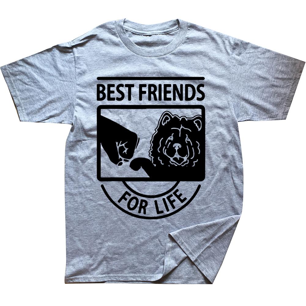 Funny Chow Chow Best Friends For Life T Shirts Graphic Cotton Streetwear Short Sleeve ONeck Harajuku Dog Dad TShirt Unisex
