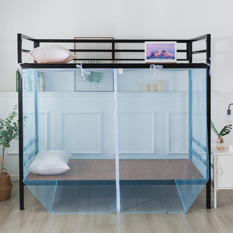 2026 New Zipper-Style Mosquito Net for Student Bunk or Single Bed, 90cm, Dustproof & Thickened