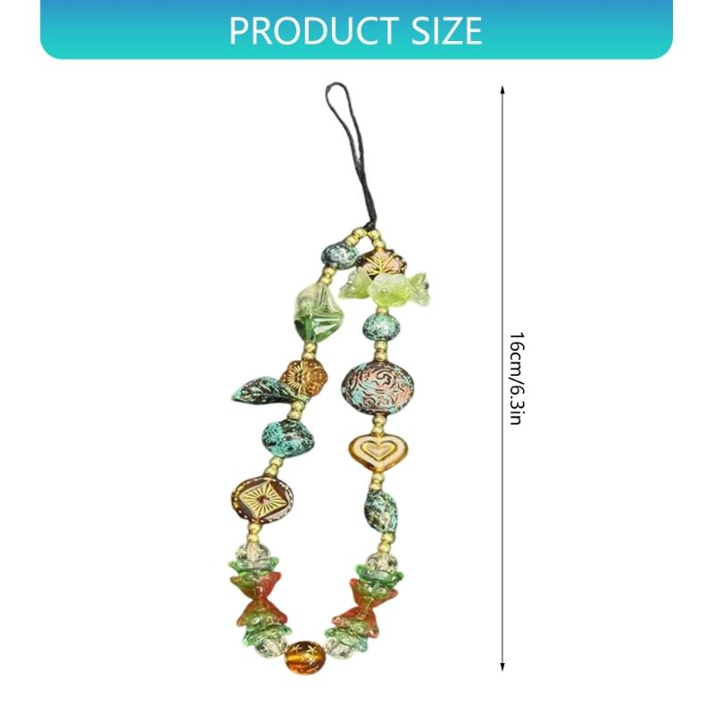 Small Plastic Phone Lanyard with Secure Clasp Universal Designs Short Phone Charm Present for Smartphones & Keychains