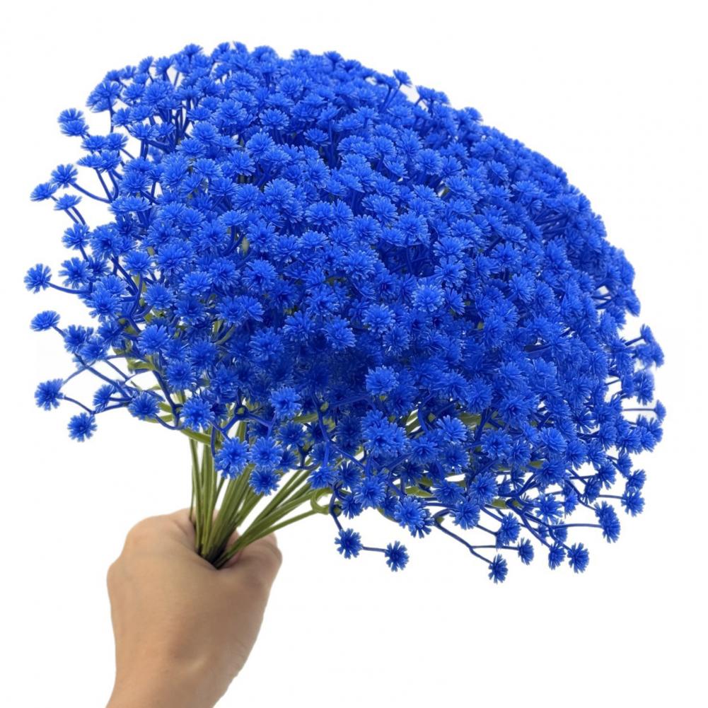 Home Garden Floral Accents 10pcs Artificial Baby Breath Flowers Bouquet Bendable Gypsophila Stems for Wedding Party Decor Vase