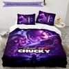 Juego de Ropa de Cama Chucky de 3 Piezas Funda Nórdica con Cierre Incluye 1 Funda Nórdica y 2 Fundas de Almohada para Todas las Estaciones Decoración de Dormitorio Hogar Dormitorio Universitario