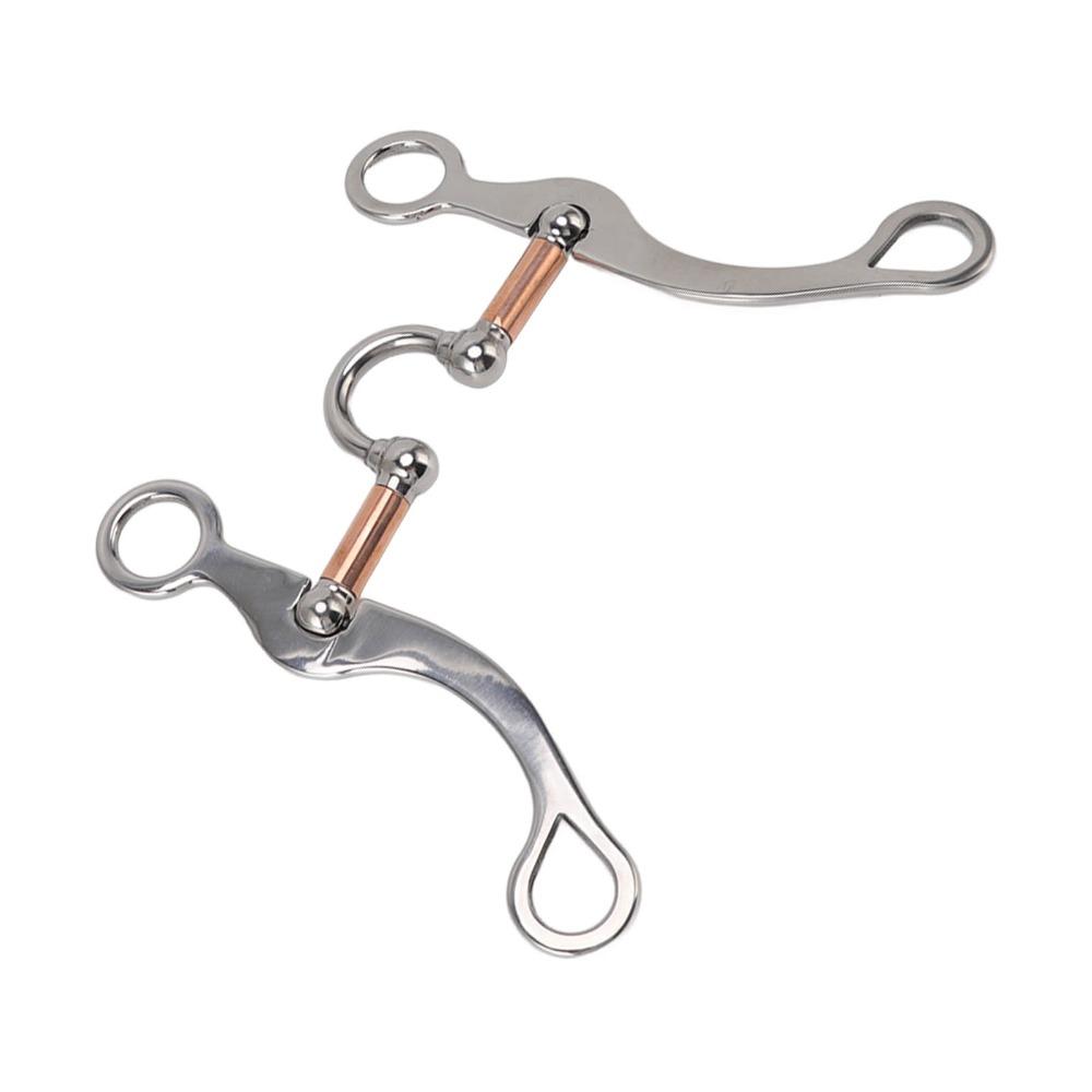 Rose Gold Plated Horse Snaffle Bit Stainless Steel Equestrian Equipment  Artificial Horse Farms