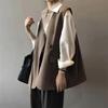 Women's Blazer Vest Coat Spring Autumn Loose Comfortable Suit Waistcoat Sleeveless High End Ladies Jacket