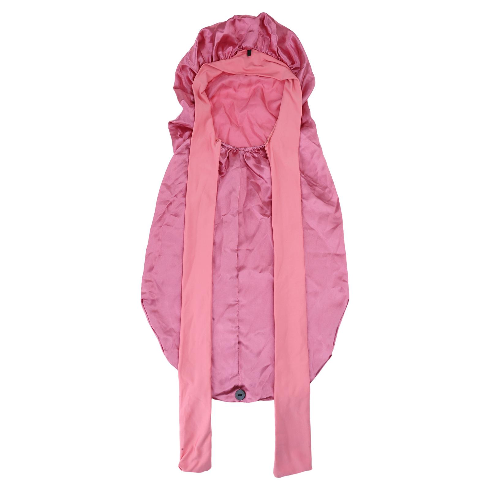 

Длинный шелковистый спальный чепчик для кудрявых волос, длинных кос, дредов, сатиновый спальный чепчик, ночной колпак с завязками 2