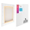 Eduway Medium Grain 8X10 Inch - Cotton Pre Stretched Canvas With Wooden Frame For Painting, White - (Set Of - 6 Pcs) - (