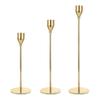 3/6Pcs/Set Vintage Tall Metal Candlestick Pillar Taper Candle Holder Home Living Room Christmas Wedding Party Candle Stand Dining Table Centerpiece