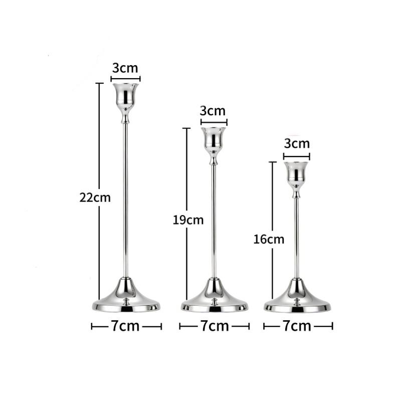 European Style Exquisite Metal Candlestick Elegant Rustproof Candle Stand for Wedding Table Home Dinner Decor
