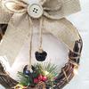 Couronne de Noël à LED: Ornement de Décoration d'Intérieur pour Mur ou Porte