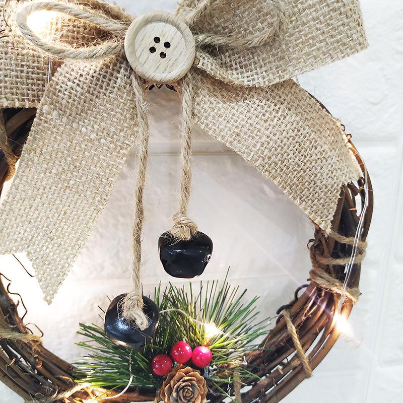 Couronne de Noël à LED: Ornement de Décoration d'Intérieur pour Mur ou Porte