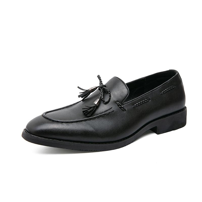 British Business Casual Pointed Tassel Hairstylist Small Leather Shoes