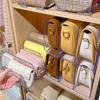 2pcs Clear Acrylic Desk File Sorter Purse/Handbag Organizer Clutch Divider Mesh Folder Office Supplies Stand Bookshelf