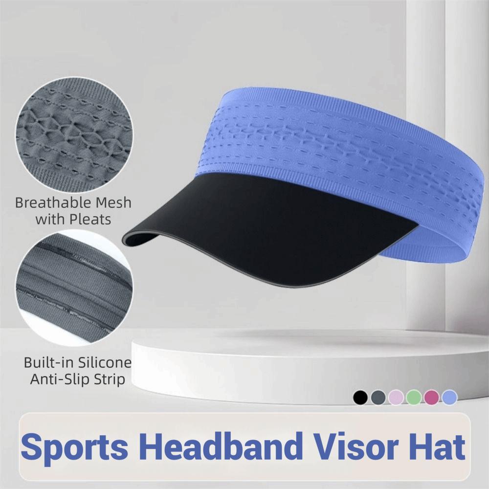 Wide Brim Multicolor Hairband Sun Hats UV Protection Quick-drying Sun Visor Breathable Sweat-absorbing Sports Cap Outdoor Sports