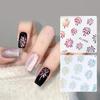 Christmas Nail Stickers Self Adhesive Firework Pattern Decoration Nail Art Accessories for Women and Girls