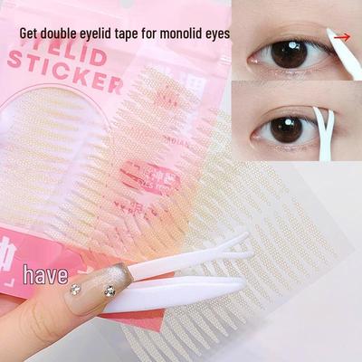 XIXI Invisible Matte Eyelid Tape for Puffy Eyes - Breathable Crescent Olive Style Makeup
