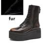 Women's Ankle Boots and Booties Non-slip Thick-soled Fall and Winter Women Boots Retro Height Enhancer Female Motorcycle Boots