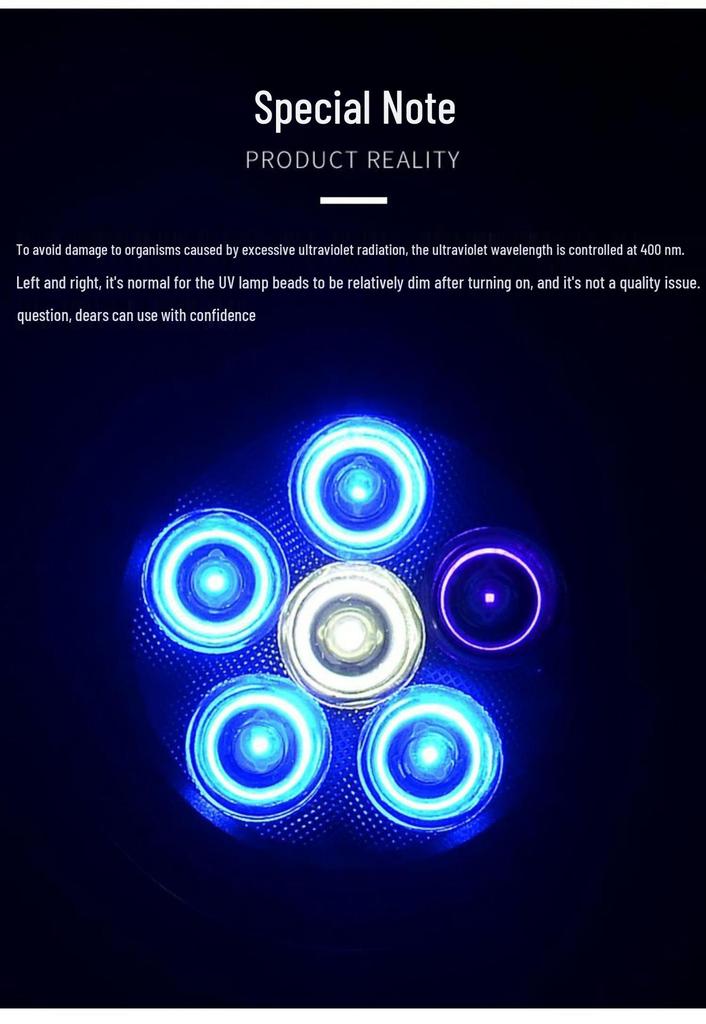 GAKO Coral Light Q2B Full Spectrum LED Clip Light for Small Saltwater and Algae Tanks