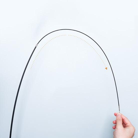 1.8m Cat Wand Toy High Toughness Extra Long Chasing Toy Retractable Cat with 2 Feather Bell Replacement for Indoor