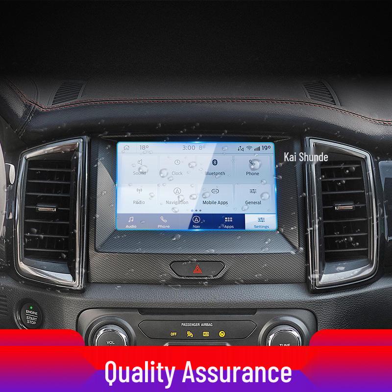 Ford Ranger Bronco Mach-E Navigationsbildschirm Schutzfolie - Gehärtetes Glas Panel für Mittelkonsole