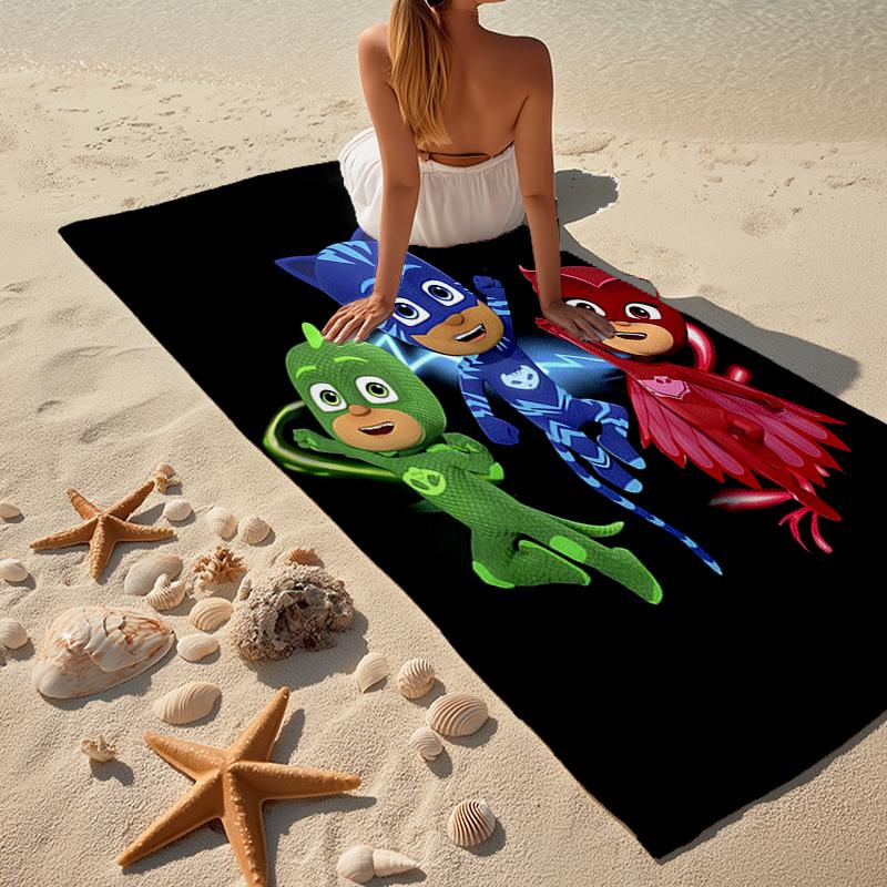 PJ Masks Fashion Beach Towel: Ideal for Summer Adventures Soft, Absorbent and Quick Drying Suitable for Swimming and Bathing