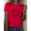 Damen Polyester Grafik Elegant Rundhals Frühling/Sommer T-Shirt
