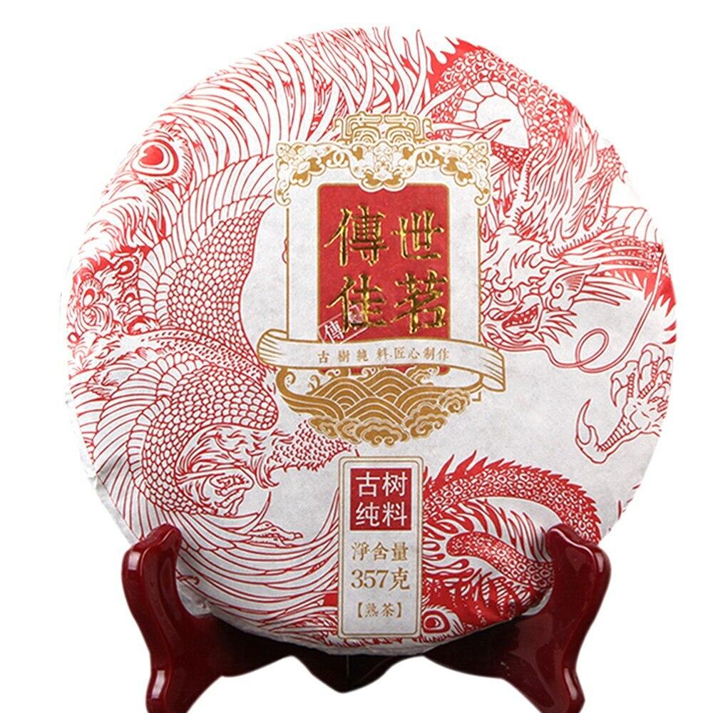 357g 2020 Ripe Pu Erh Tea Old Tree Pure Material Shu Puer