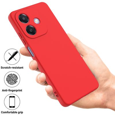 For Oppo A3x 5G/A40 4G Case Liquid Silicone Anti-Scratch Phone Cover with Hand Strap