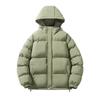 Winter Cotton Clothes Men and Couples with the Same Hooded Bread Clothes Casual Solid Color Thickened Warm Trendy Brand Loose Fashion
