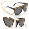 Novelty Cosplay Sunglasses Gold Chain Glasses Halloween Party Eyewear Accessory For Men Women Cosplay Parties Daily Wear