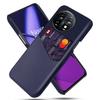 Anti-scratch Phone Cover For OnePlus 11 5G,Cloth Texture Phone Case Card Holder PU Leather Coated Hard PC Phone Shell