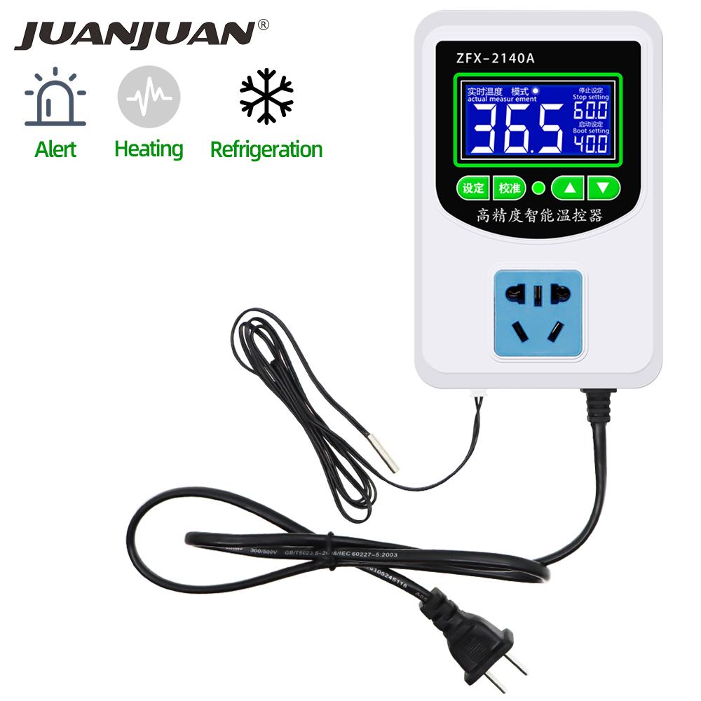 ZFX-2140A Цифровой микрокомпьютерный термостат 2200 Вт - 3500 Вт Регулятор температуры Переключатель Термостат Скидка 30% China Mainland