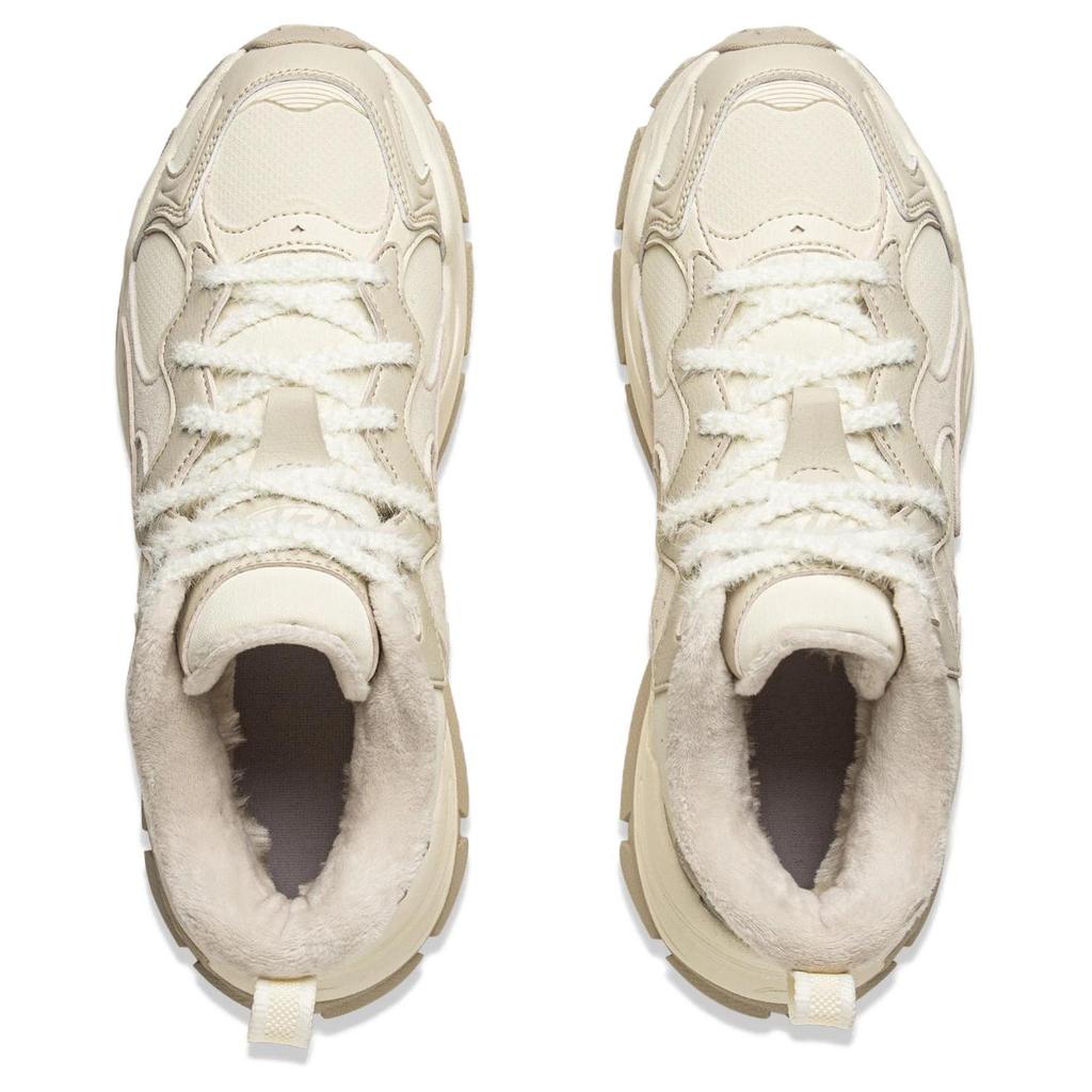 Li Ning Starry WNTR Simple Comfortable Durable Warm Mid-Top Lifestyle Casual Shoes Women Casual Shoes Light-Brown AGCV392-5