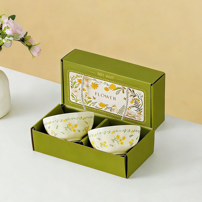 Elegant Ceramic Tableware Set: Wedding Guest Thank You Gift - Includes Bowl, Plate, Chopsticks, and Spoon