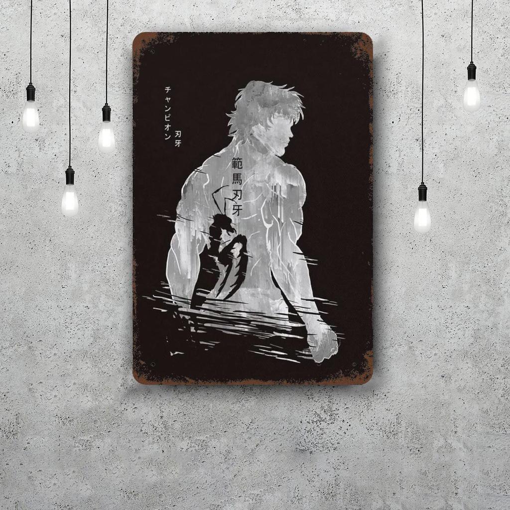 baki hanma Metal Signs wall decor Vintage Tin Signs Captain Metal Poster Decor for Bar Pub Club Wall Decoration