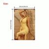 Golden Hair Beauty Metal Sign Vintage Tin Poster Wall Decor for Bedroom Bar Garage Garden Outdoor