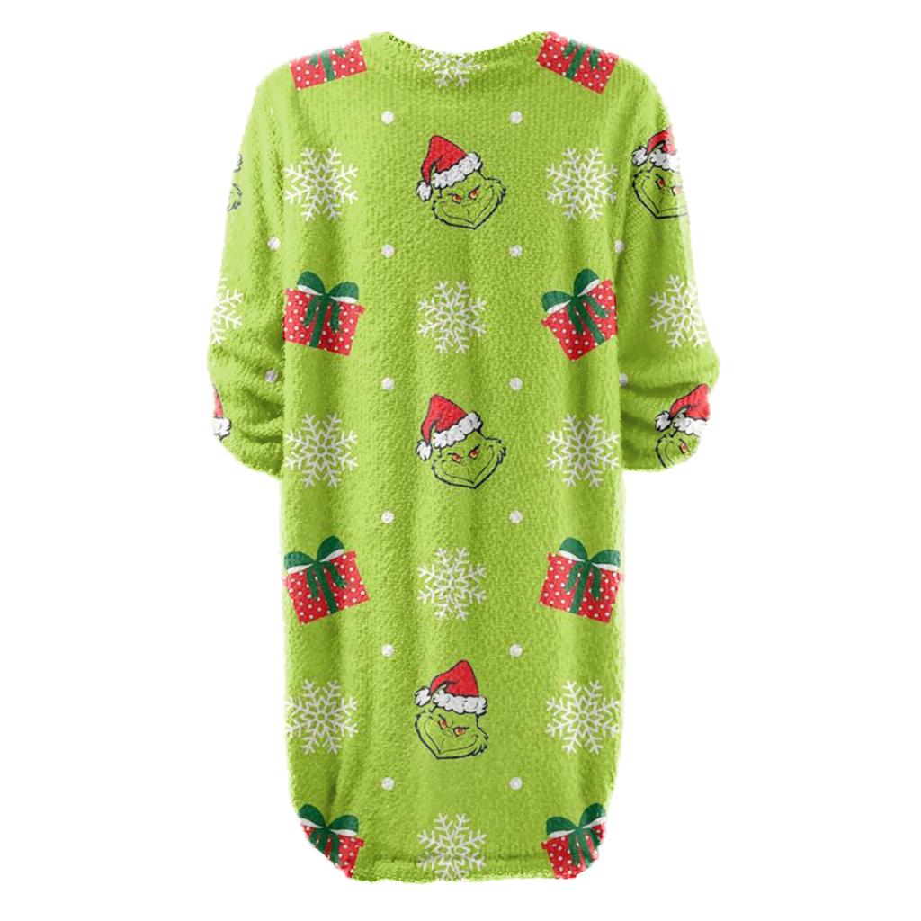 Abiti casual in peluche a maniche lunghe con scollo rotondo da donna