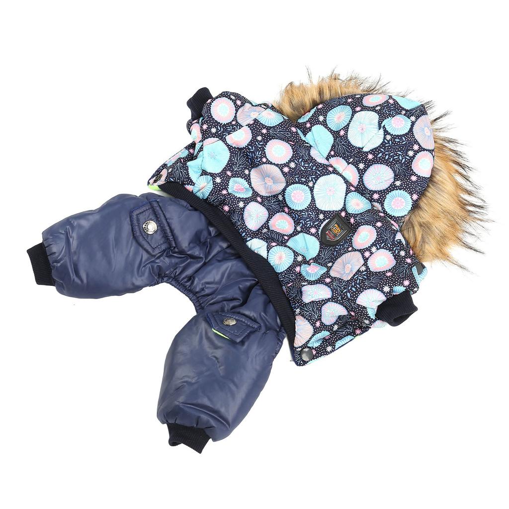 Dog Winter Coat Warm Hooded Thickened One Piece Pet Down Jacket for Small Medium Large Dogs
