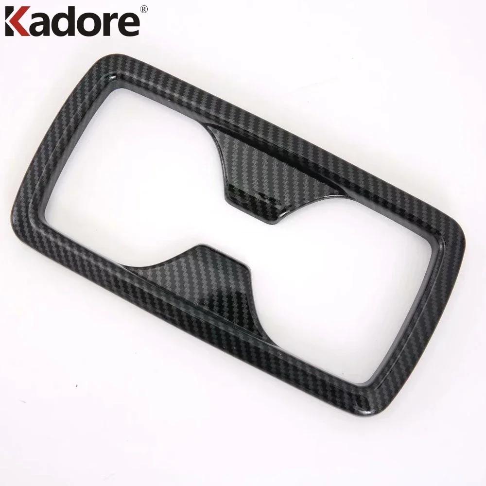 For Toyota RAV4 RAV 4 -   2024 Carbon Fiber Car Rear Seat Water Cup Holder Frame Cover Trim Interior Accessories