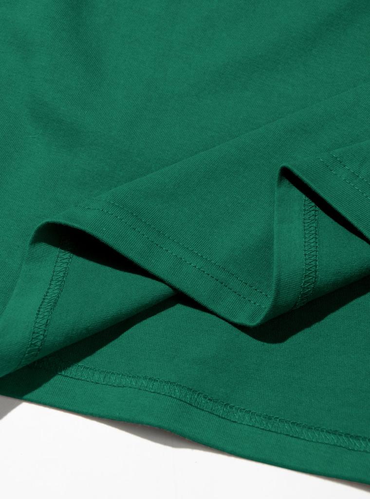 Solid Color Round Neck Pure Cotton Casual Sports Short Sleeve Top