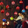 Christmas Hanging Pendant Decoration Double Sided PET Candy Ball Ornament Wall Tree Decor Holiday Party Indoor Outdoor Hanging