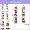 Charming Paper Christmas Door Hangers Featuring Festive Trees And Santa Decorations