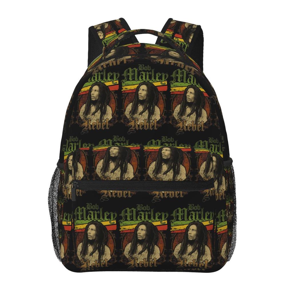 Bob Marley Rock Hip Hop Student Backpack School Bag Hiking Travel Daypack for Boys Girls Fashion Bookbag Shoulder Bags
