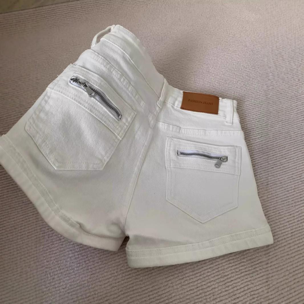 American Retro Slimming Women s Jean Shorts - Summer 2025 Collection XL белый