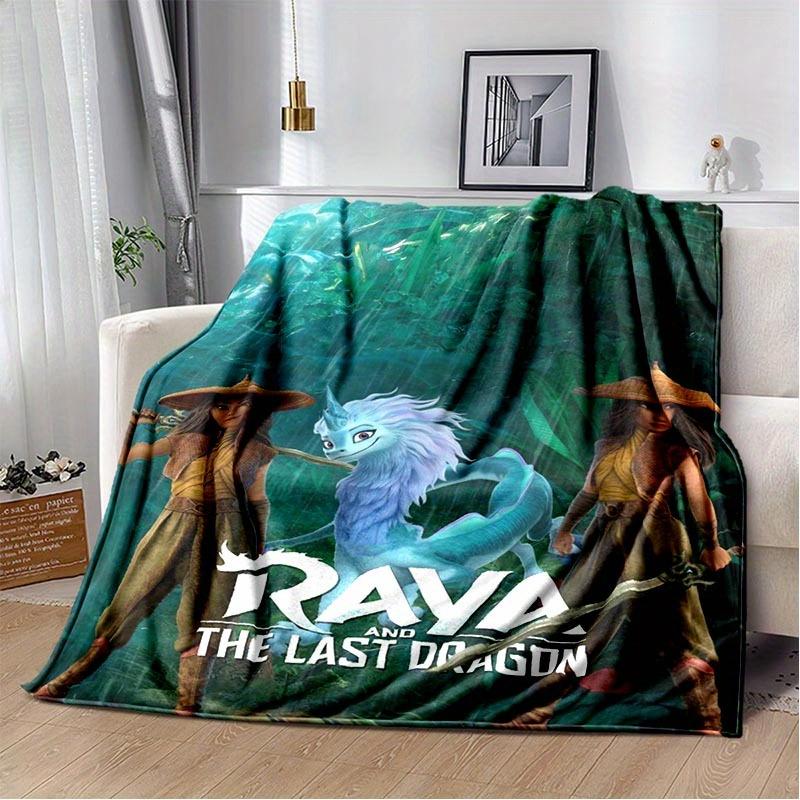 1pc Raya and The Last Dragon Printing Blanket - Soft, All-Season Throw for Living Room, Bedroom,Personalized Gift with Adorable Cartoon Design