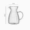 Classic Glass Tea Pitcher Transparent Handle Milk Coffee Cup Heat-Resisting High Borosilicate Glass Coffee Pot Fruit Juice Water Jug