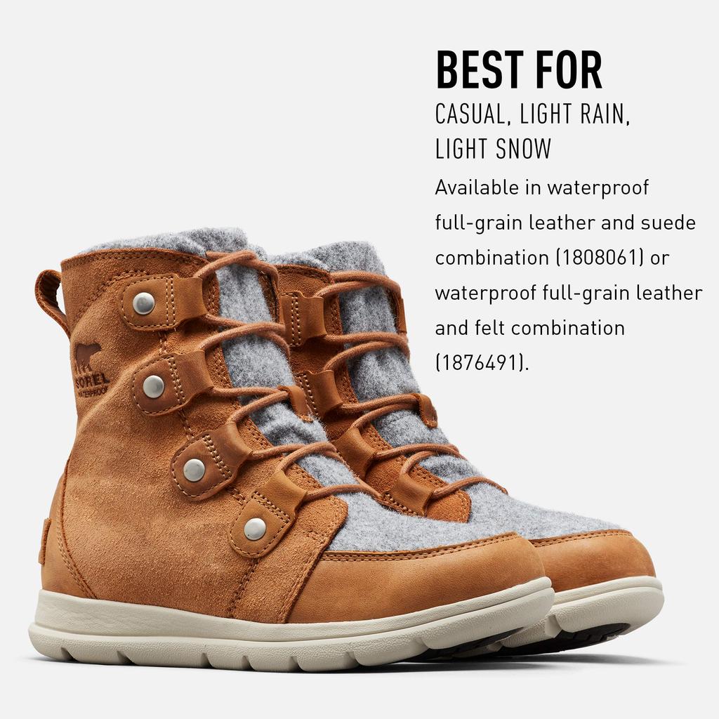 Sorel Explorer Joan Waterproof and Insulated Winter Camel Size M Women's Boots, Brown, 6.5