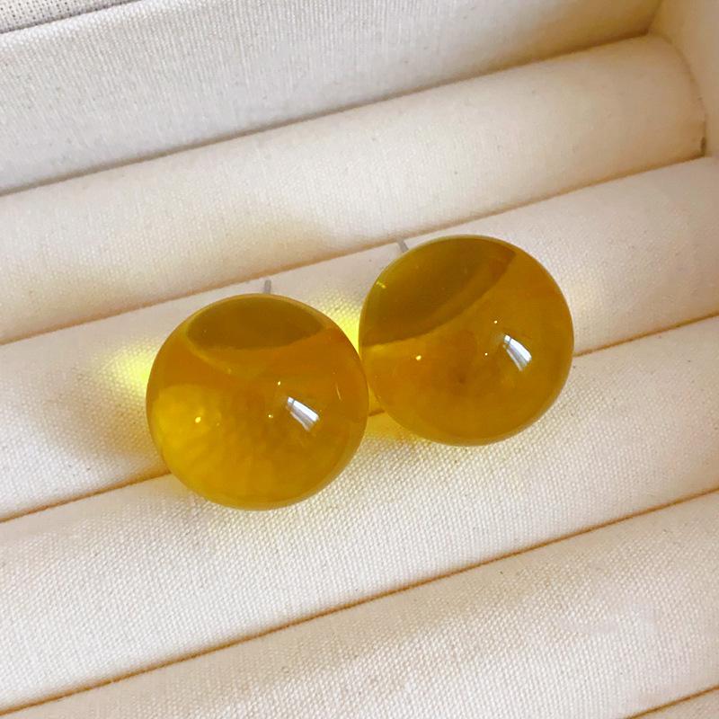 Faye Wong Pink Shrimp Cracker Earrings 2025 Year of the Snake Spring Festival Studs - European and American High-End Fashion.